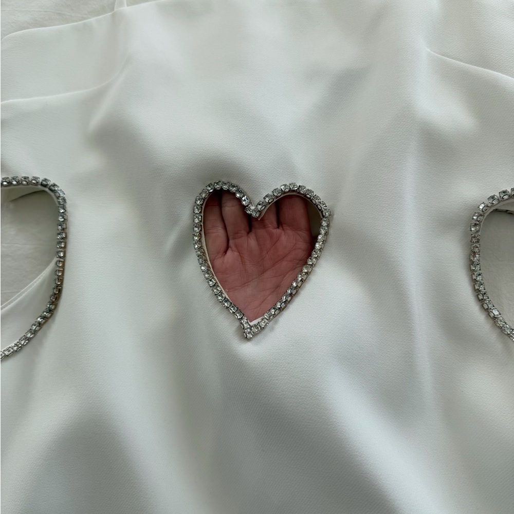 Nasty Gal Cream Dress with Rhinestone Accents - Picture 5 of 6